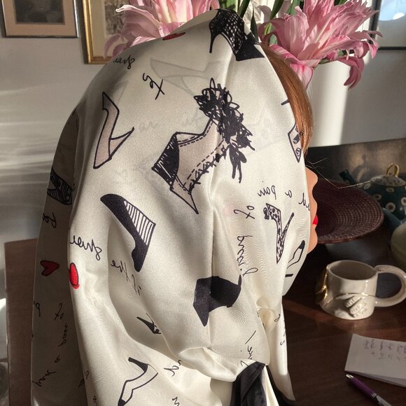 Silk 'Shoe' Scarf - Picture 2 of 5